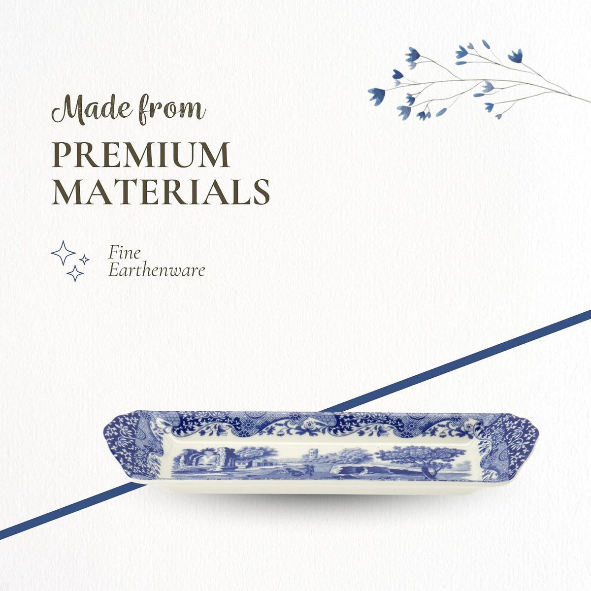 Spode Blue Italian Small Tray, 9 Inch