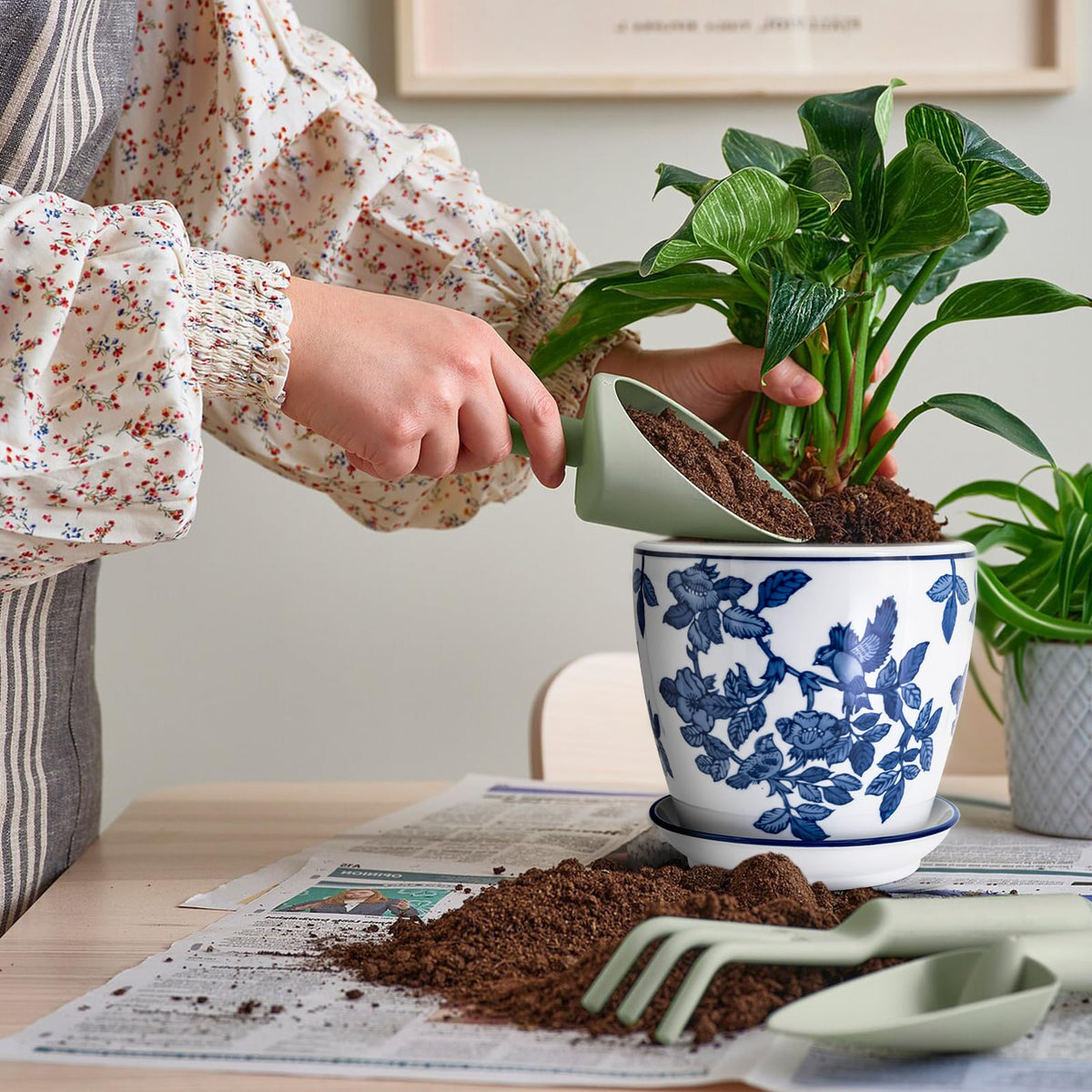 HakkaGirl Blue and White Chinoiserie Planters