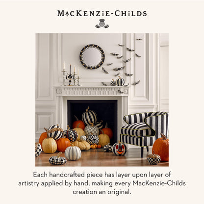 MacKenzie-Childs Resin Pumpkin, Royal Check