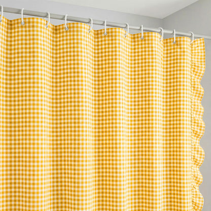 Ruffled Gingham Shower Curtain, 72 x 72