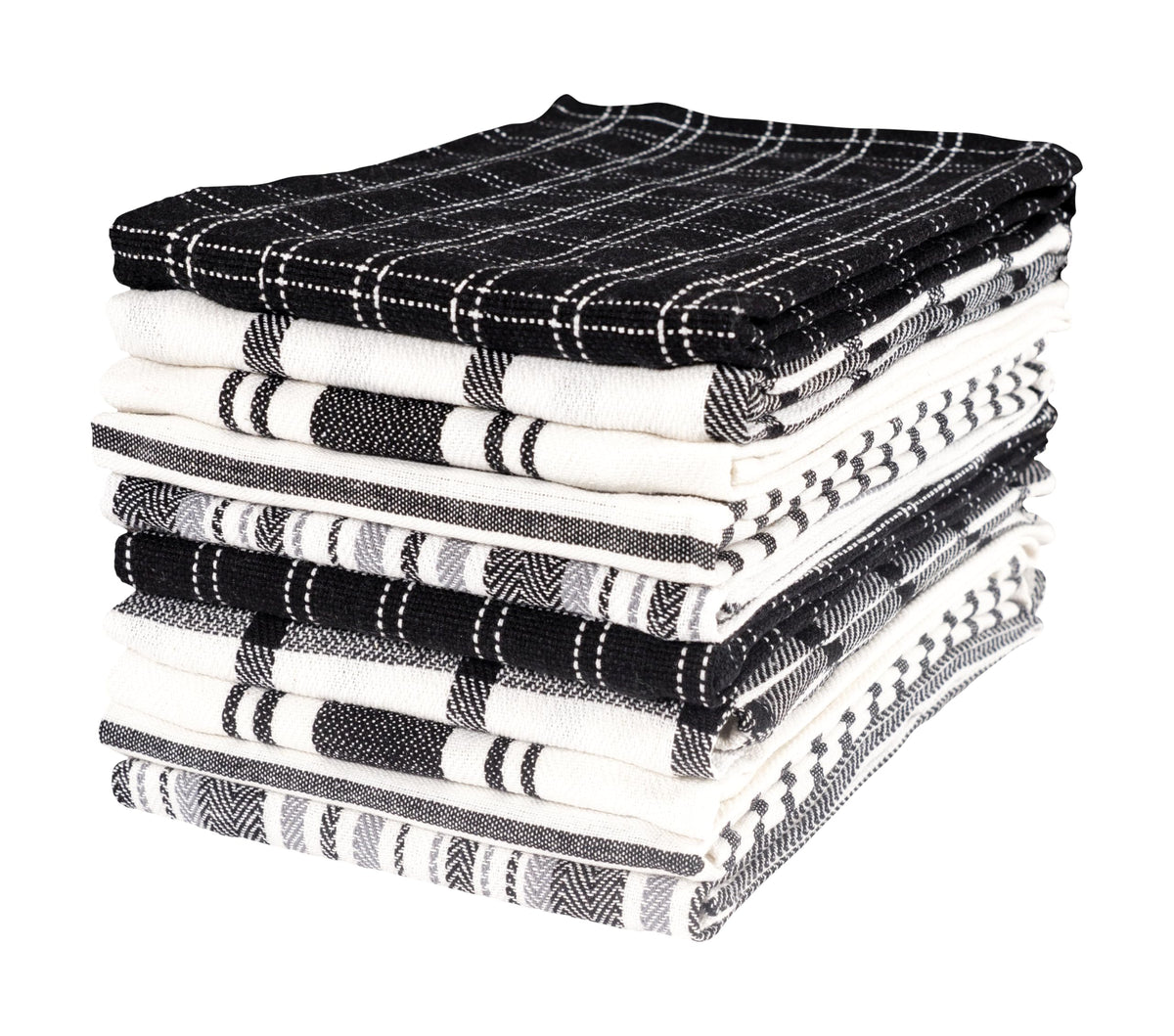 Navy Kitchen Towels, Set of 10