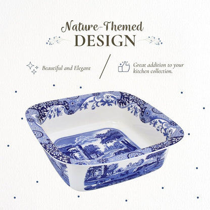 Spode Blue Italian Square Dish, 10 in