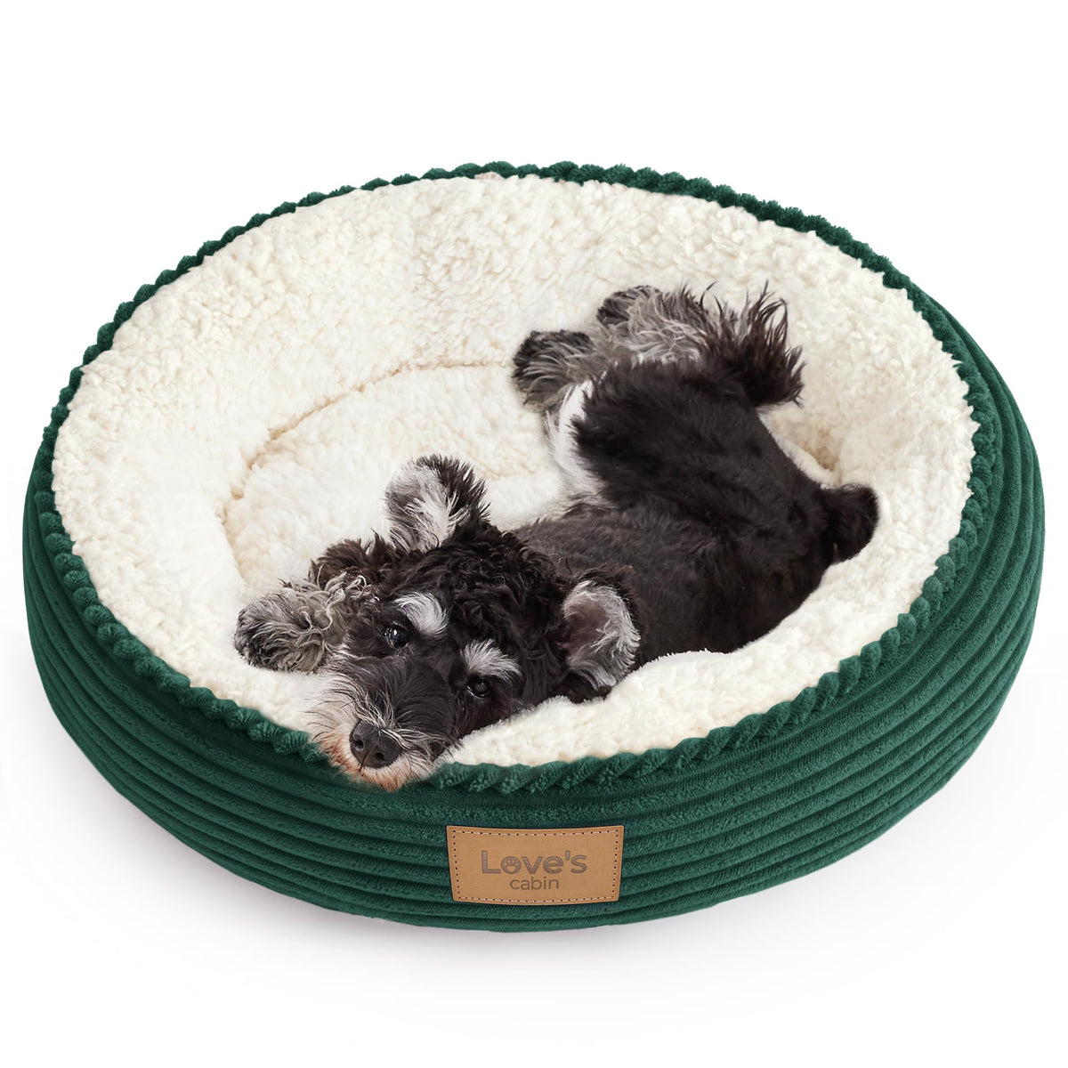 Royal Blue Round Donut Pet Bed