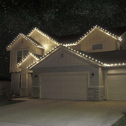 Blue C9 Faceted LED Christmas Bulbs, Set of 25