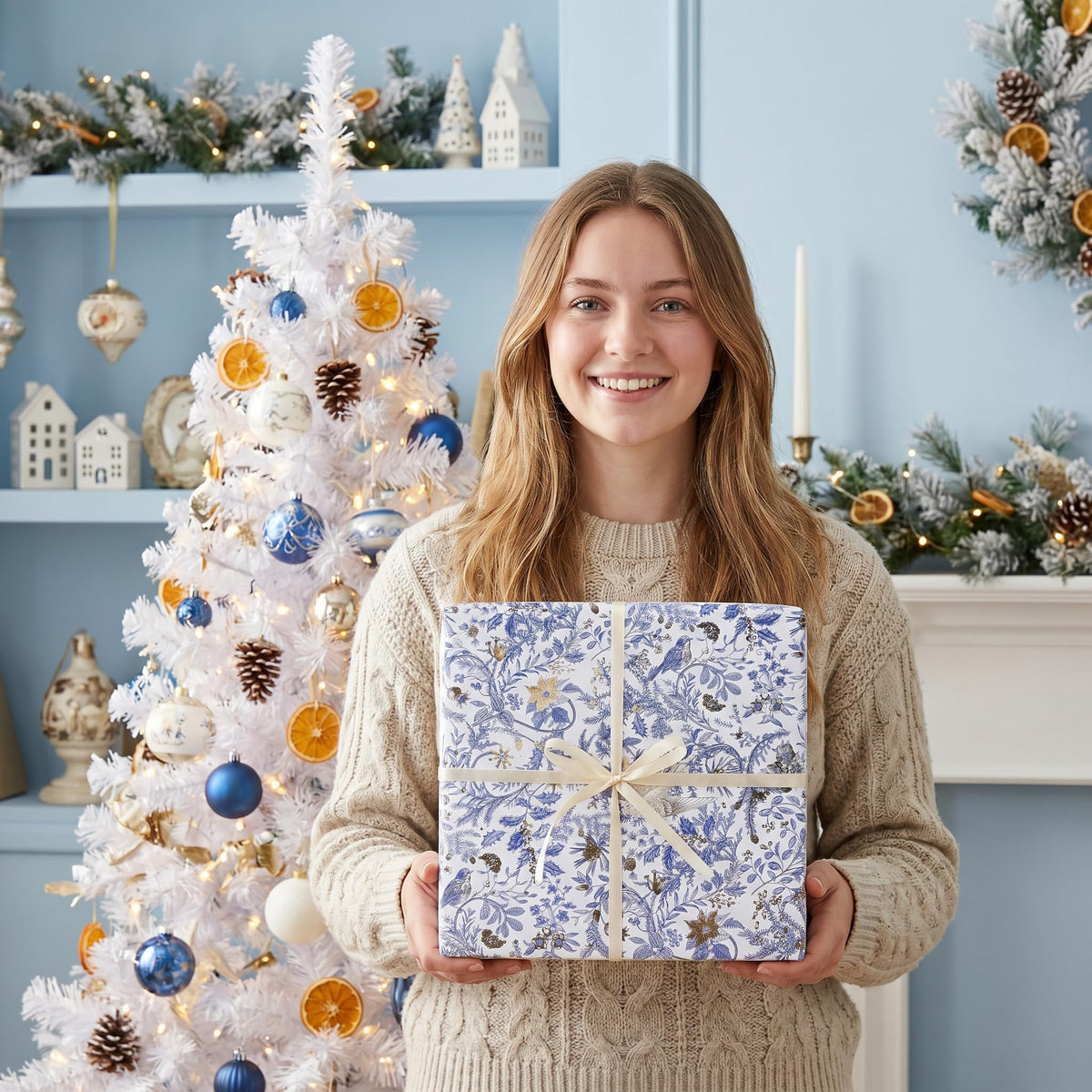 Chinoiserie Nutcracker Christmas Wrapping Paper