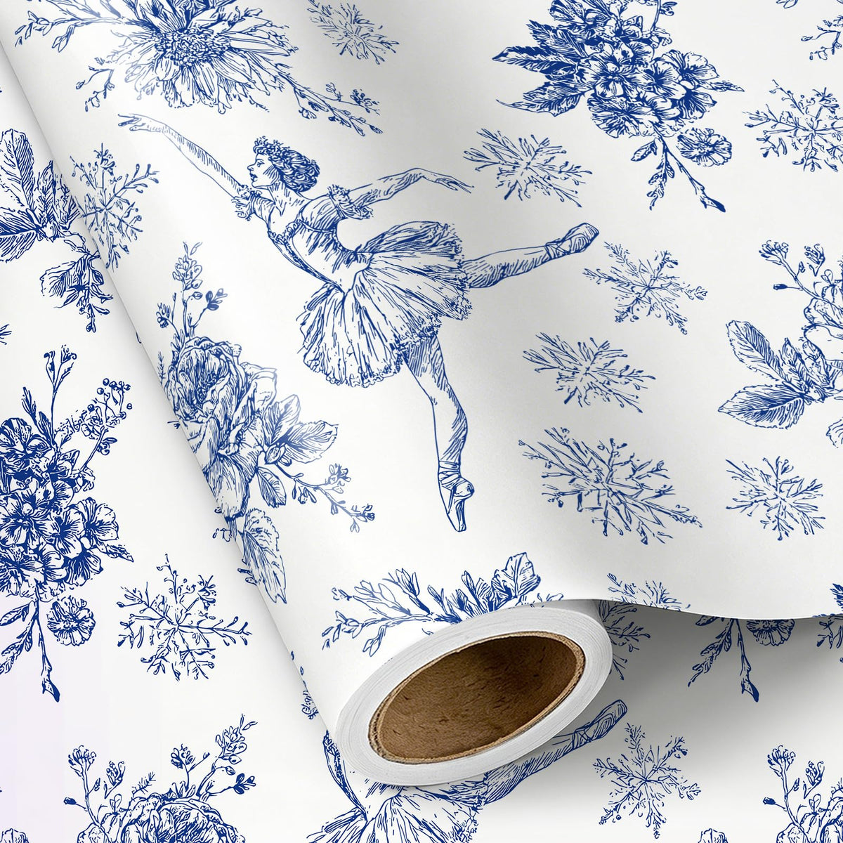 Chinoiserie Nutcracker Christmas Wrapping Paper
