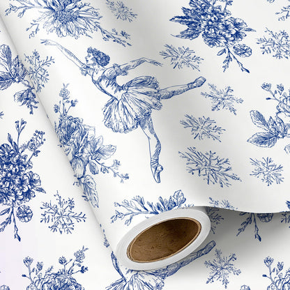 Chinoiserie Nutcracker Christmas Wrapping Paper