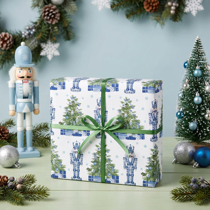 Chinoiserie Nutcracker Christmas Wrapping Paper