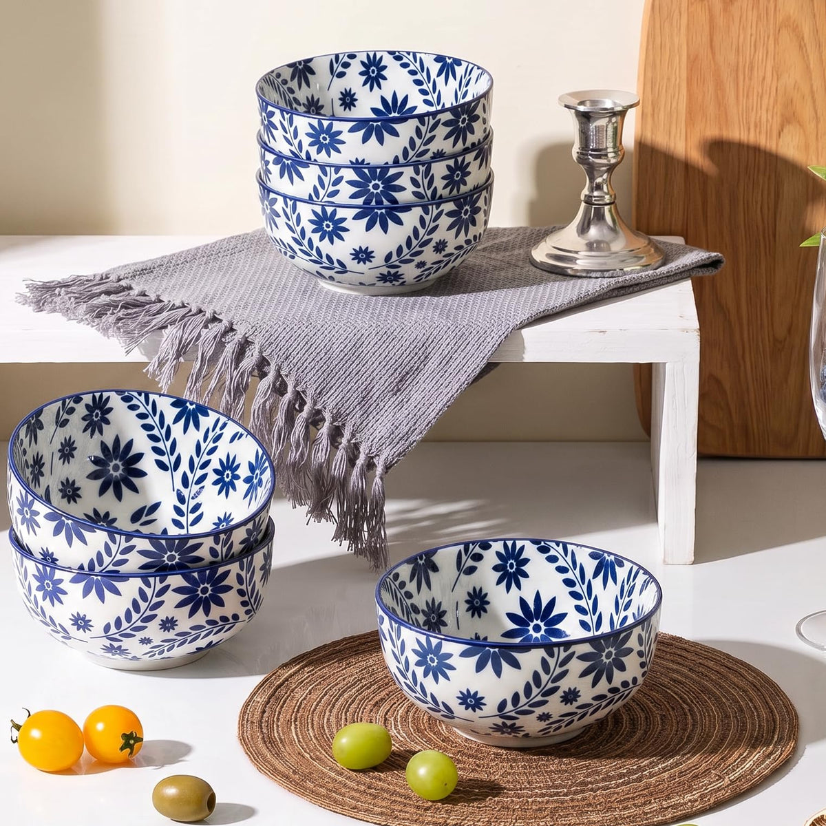 Ceramic Soup Bowls, Set of 6