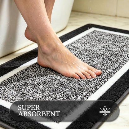 Shaggy Microfiber Bath Rug Set, 3 Piece