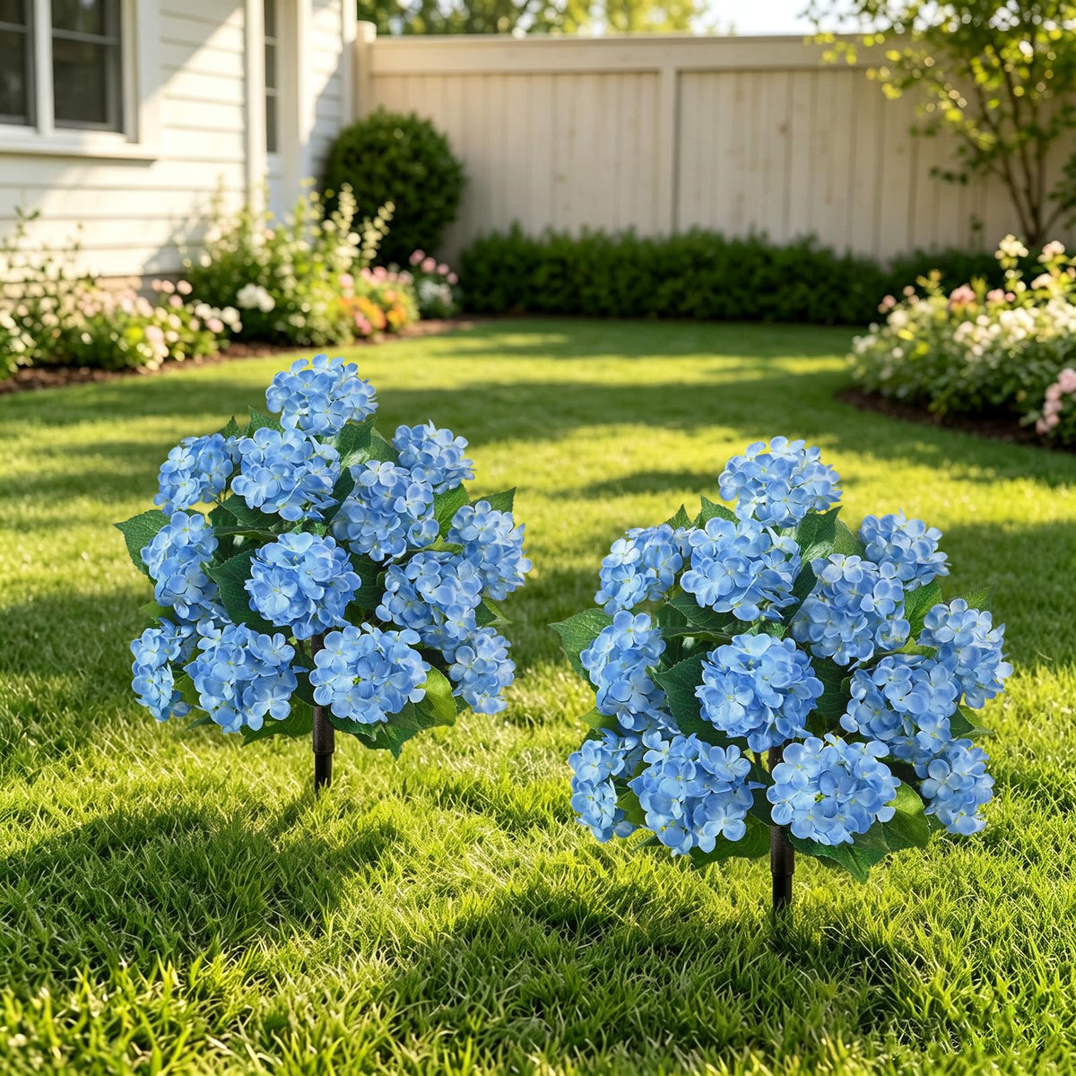 Real Touch Blue Hydrangea Faux Flowers