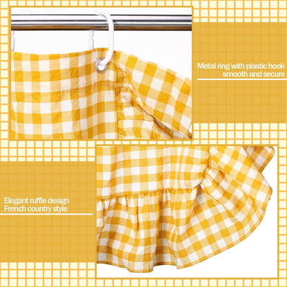 Ruffled Gingham Shower Curtain, 72 x 72
