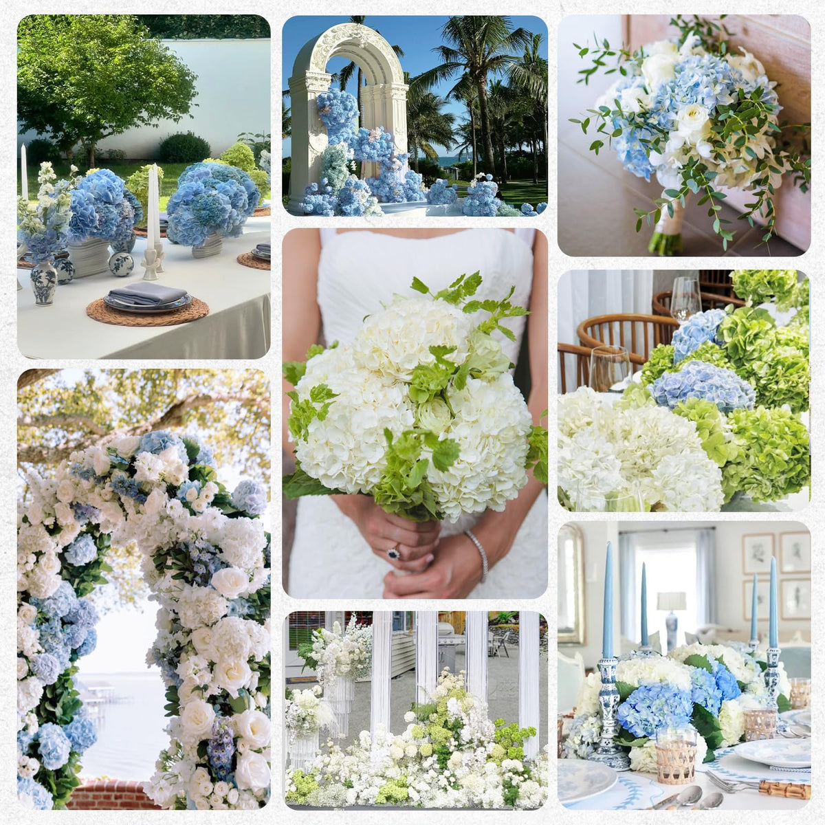 Real Touch Blue Hydrangea Faux Flowers