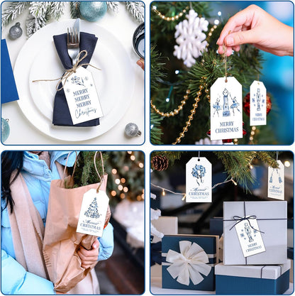 Blue Nutcracker Christmas Gift Tags, 90 Pieces