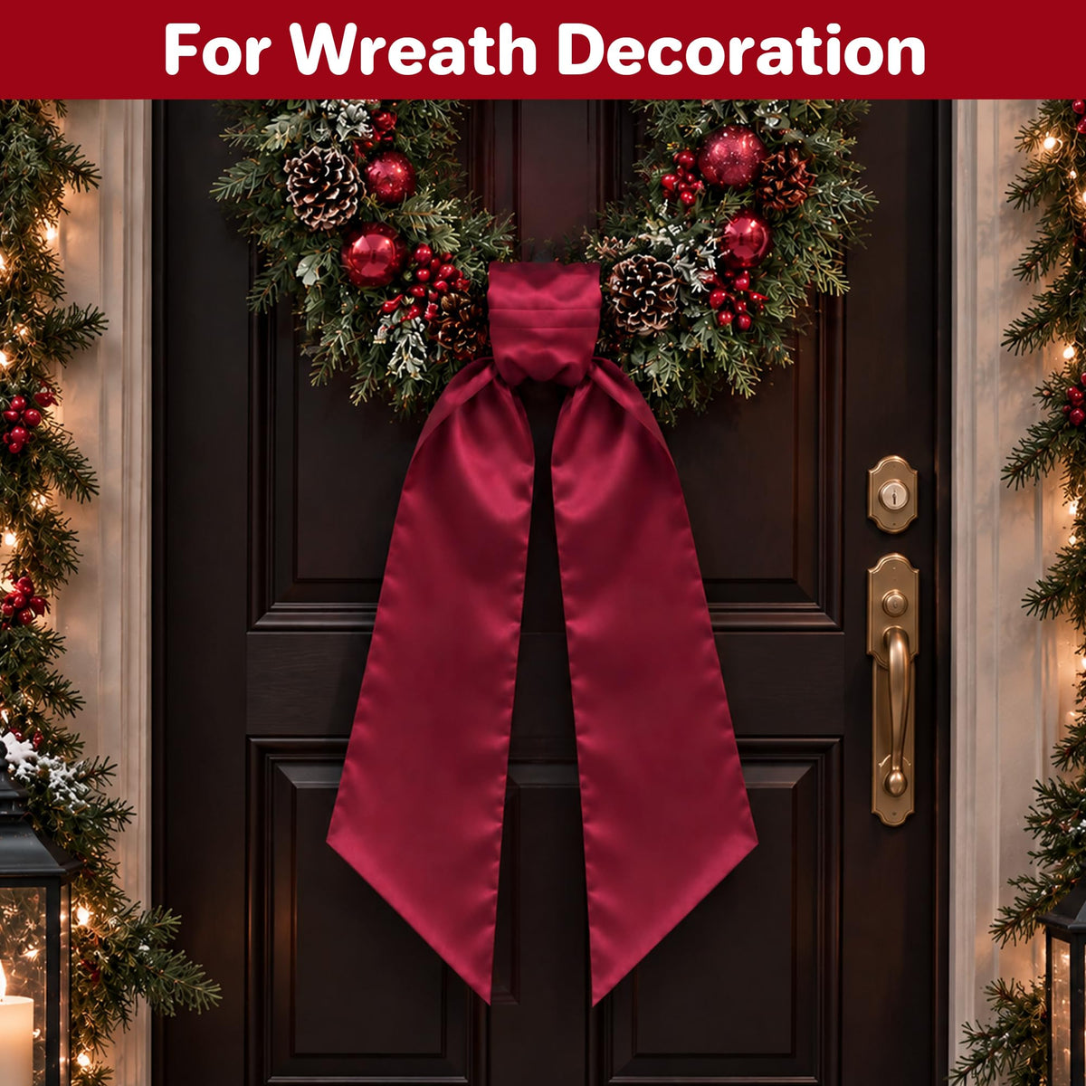 Royal Blue Satin Wreath Sash