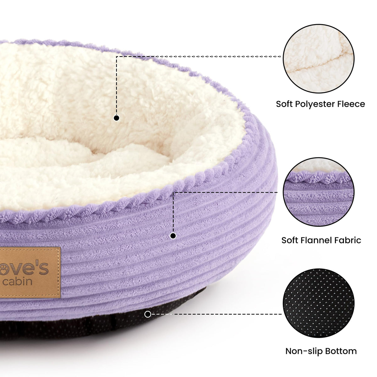 Royal Blue Round Donut Pet Bed