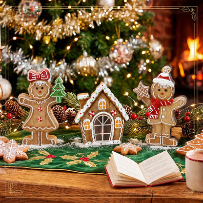 Chinoiserie Wooden Snowmen, Set of 3
