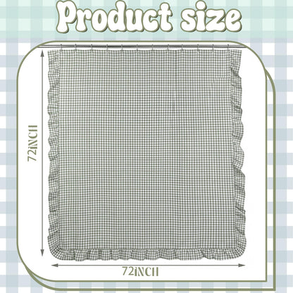 Ruffled Gingham Shower Curtain, 72 x 72