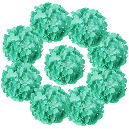 Silk Hydrangea Heads with Stems, Pack of 10