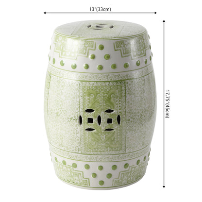 Jonathan Y Acanthus Ceramic Garden Stool