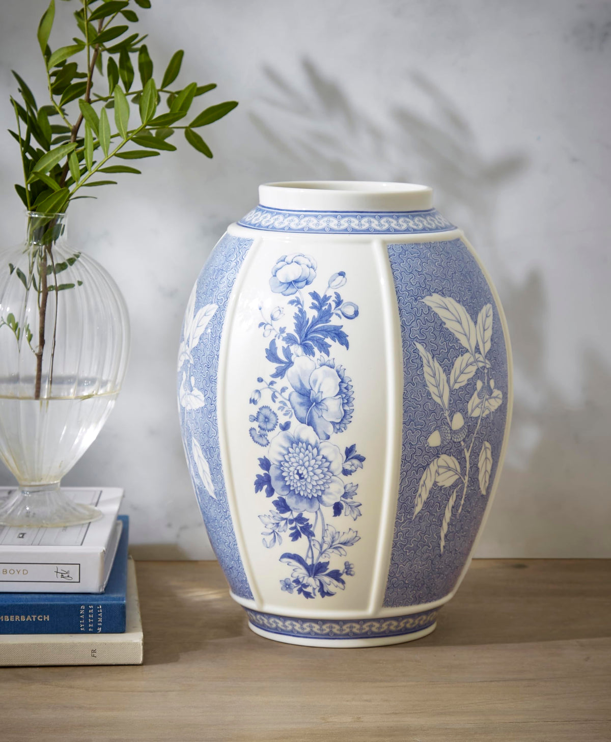 Spode Blue Italian Steccato Vase, 5.2 Inch