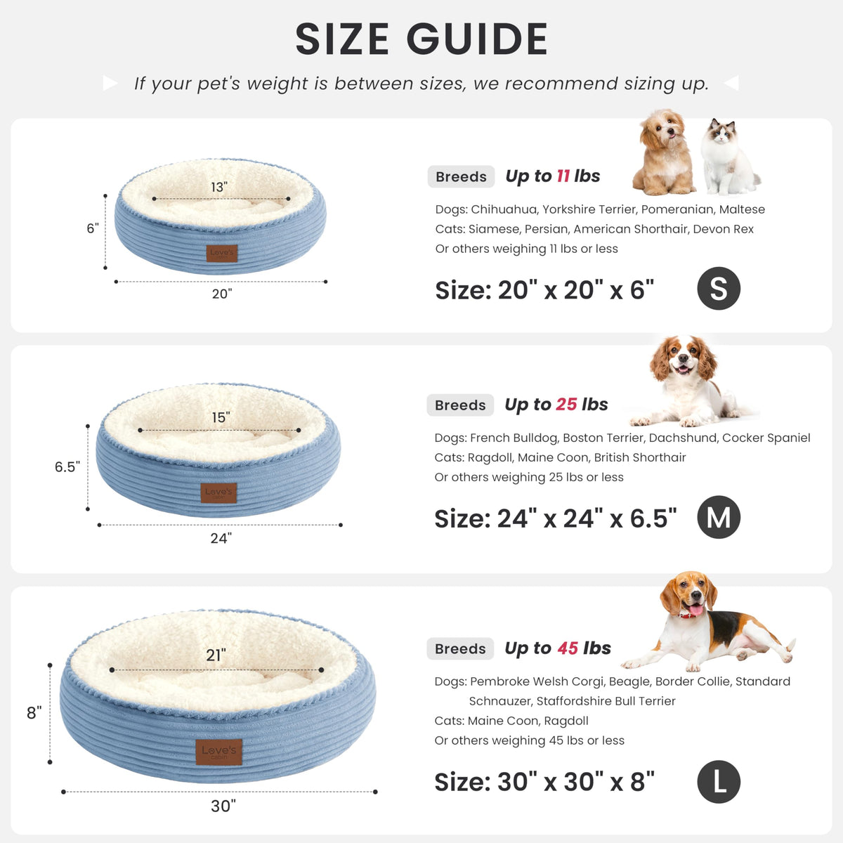 Royal Blue Round Donut Pet Bed