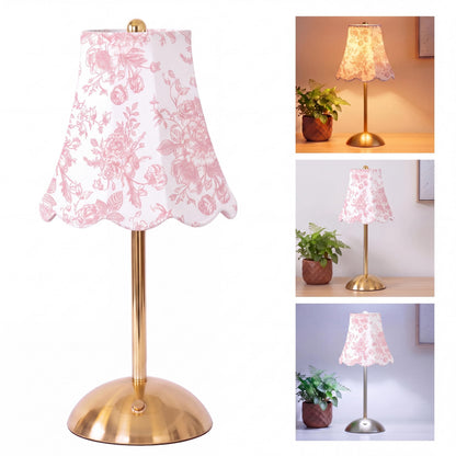 Blue Floral Cordless Table Lamp