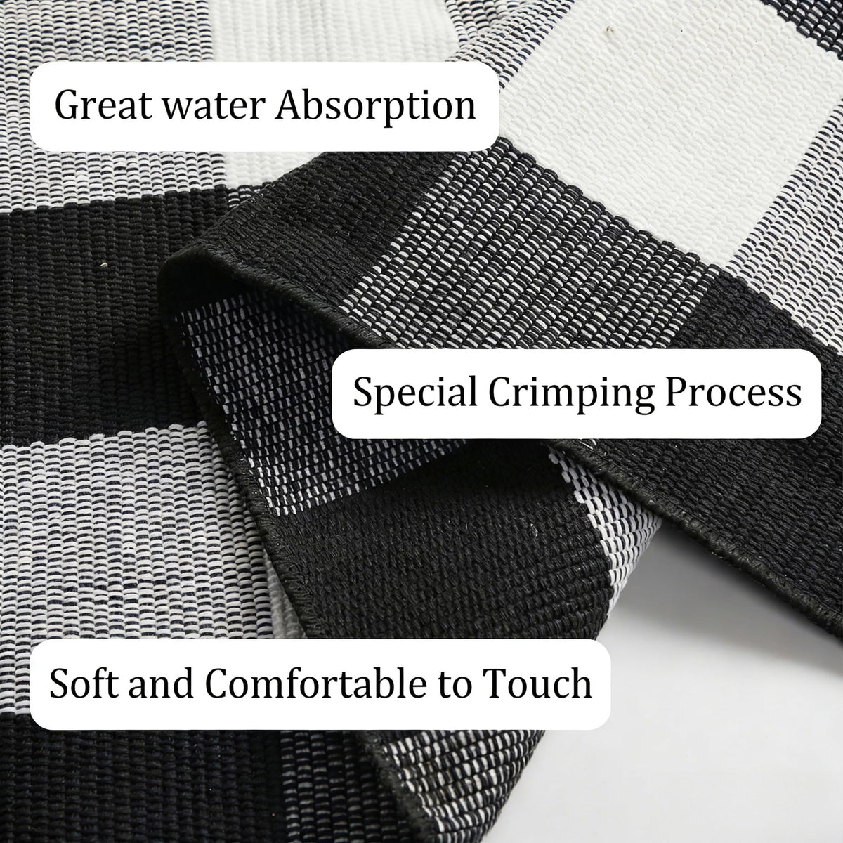 Blue Buffalo Plaid Outdoor Rug, 27.5x43