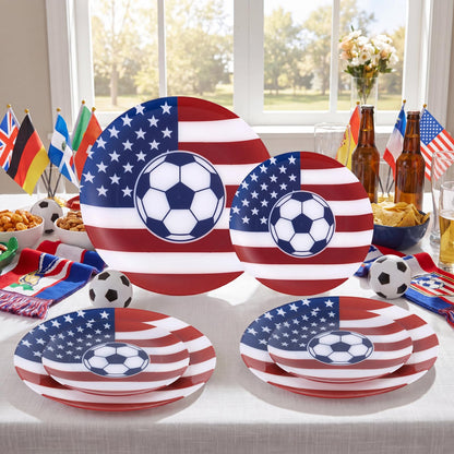 Blue Floral Plastic Plates, 60 Pieces
