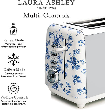 Laura Ashley Wide Slot 2-Slice Toaster