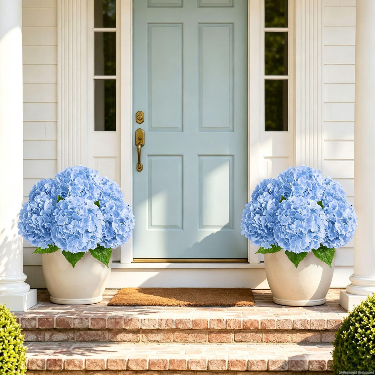 Real Touch Blue Hydrangea Faux Flowers