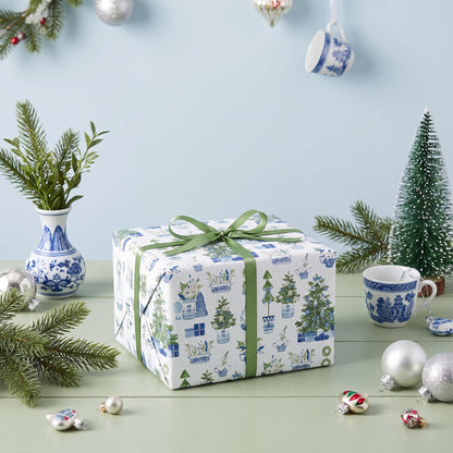 Chinoiserie Nutcracker Christmas Wrapping Paper