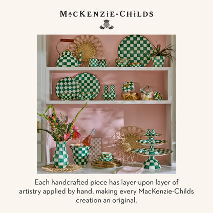 MacKenzie-Childs Two-Tier Sweet Stand, Royal Check