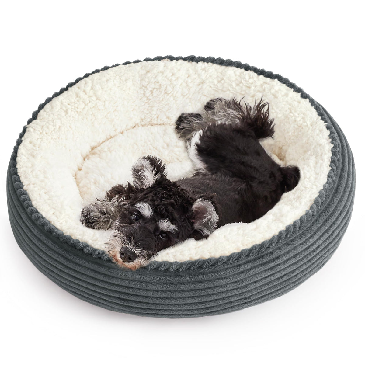 Royal Blue Round Donut Pet Bed