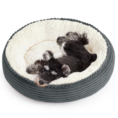 Royal Blue Round Donut Pet Bed