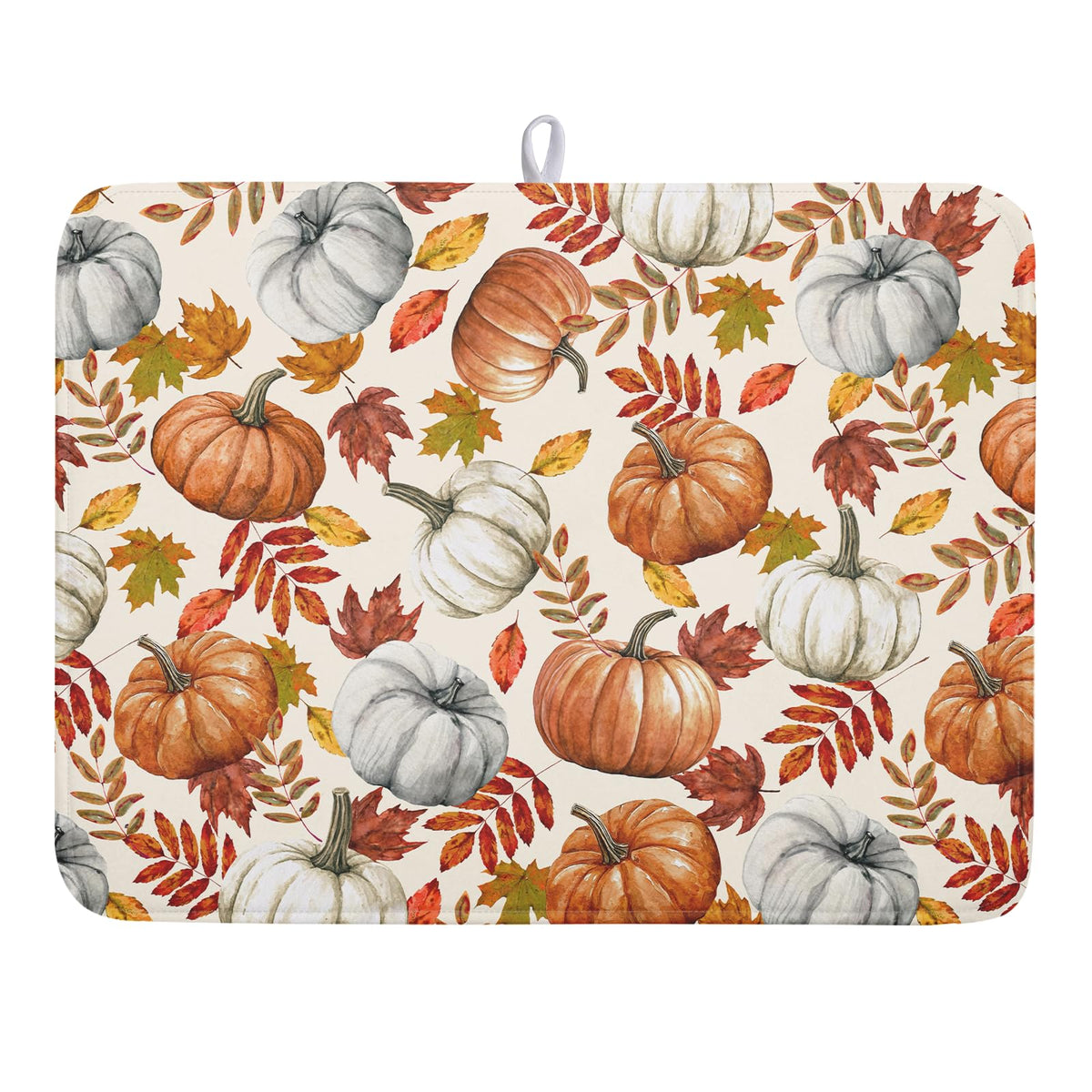 Blue Chinoiserie Floral Dish Drying Mat