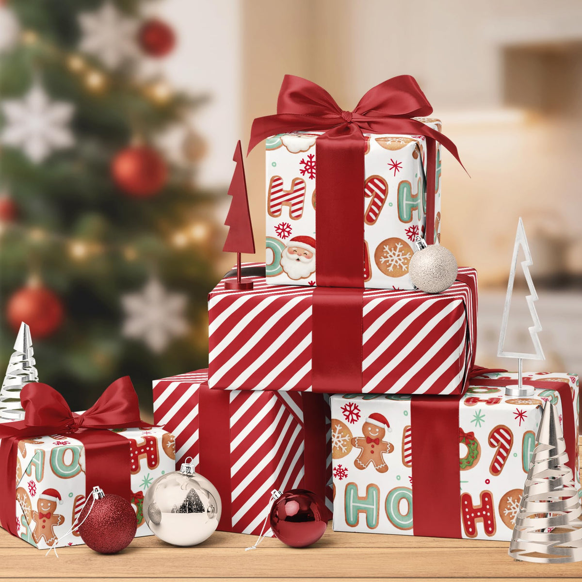 Nutcracker Reversible Christmas Wrapping Paper, 33 Ft
