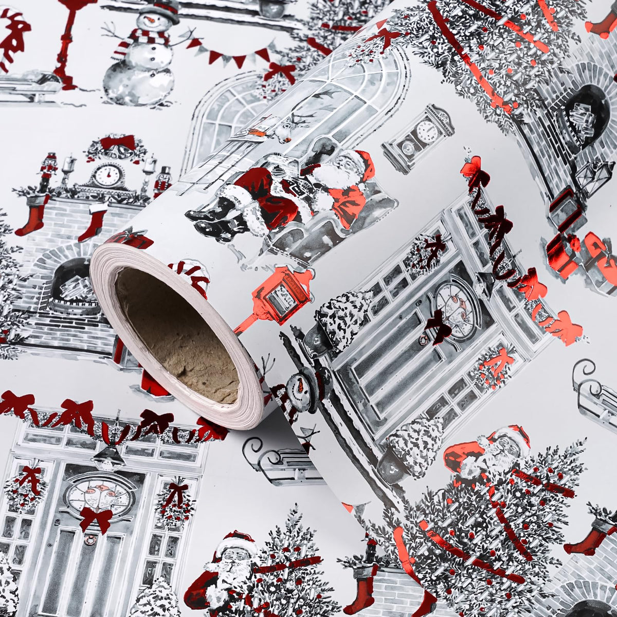 Blue Toile Christmas Wrapping Paper