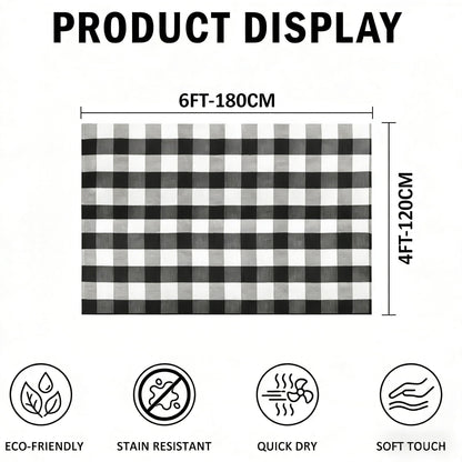 Blue Buffalo Plaid Outdoor Rug, 27.5x43