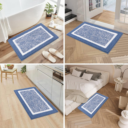 Shaggy Microfiber Bath Rug Set, 3 Piece