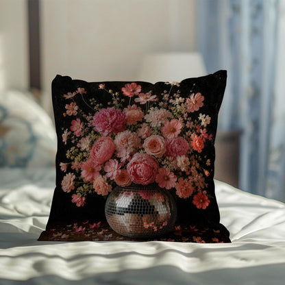 Blue Chinoiserie Bird and Peony Pillow Cover, 18x18