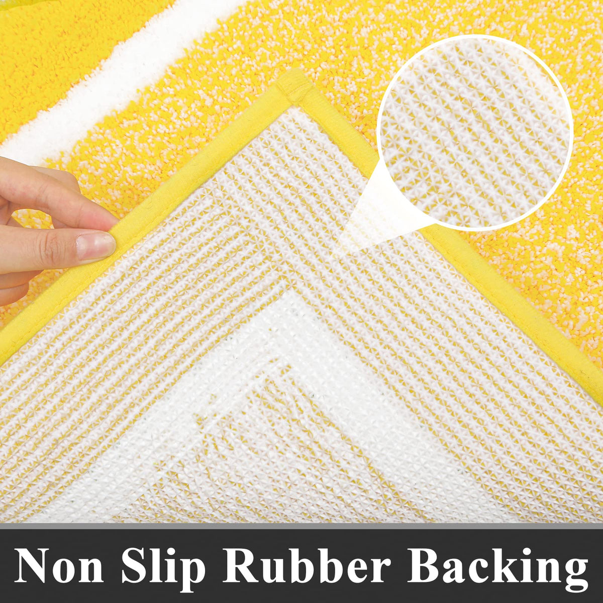 Shaggy Microfiber Bath Rug Set, 3 Piece