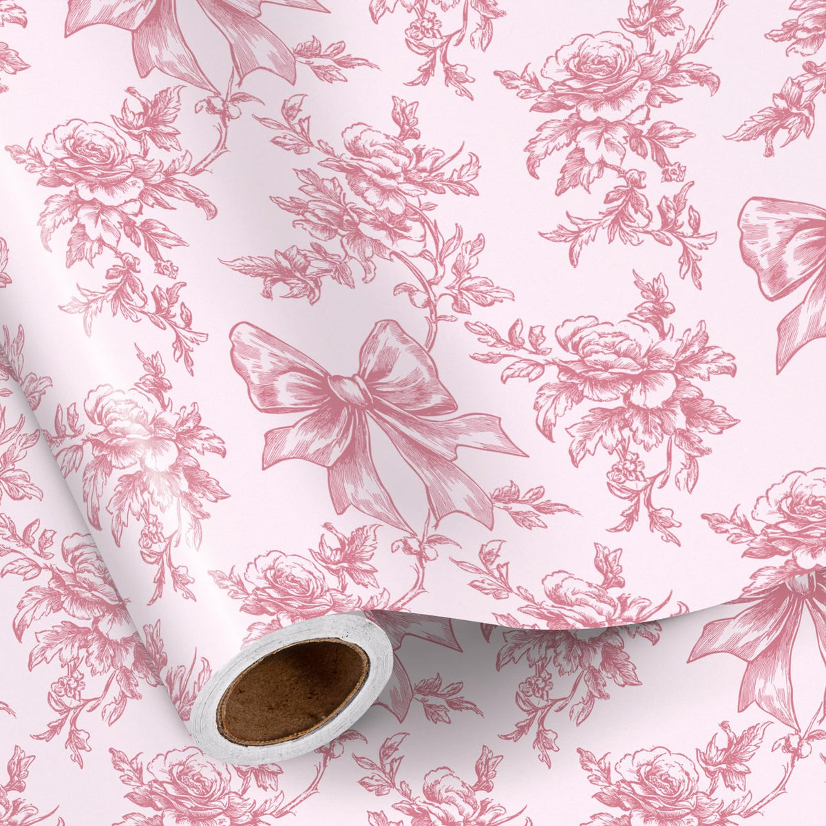 Reversible Toile Christmas Wrapping Paper