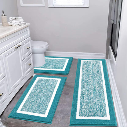 Shaggy Microfiber Bath Rug Set, 3 Piece