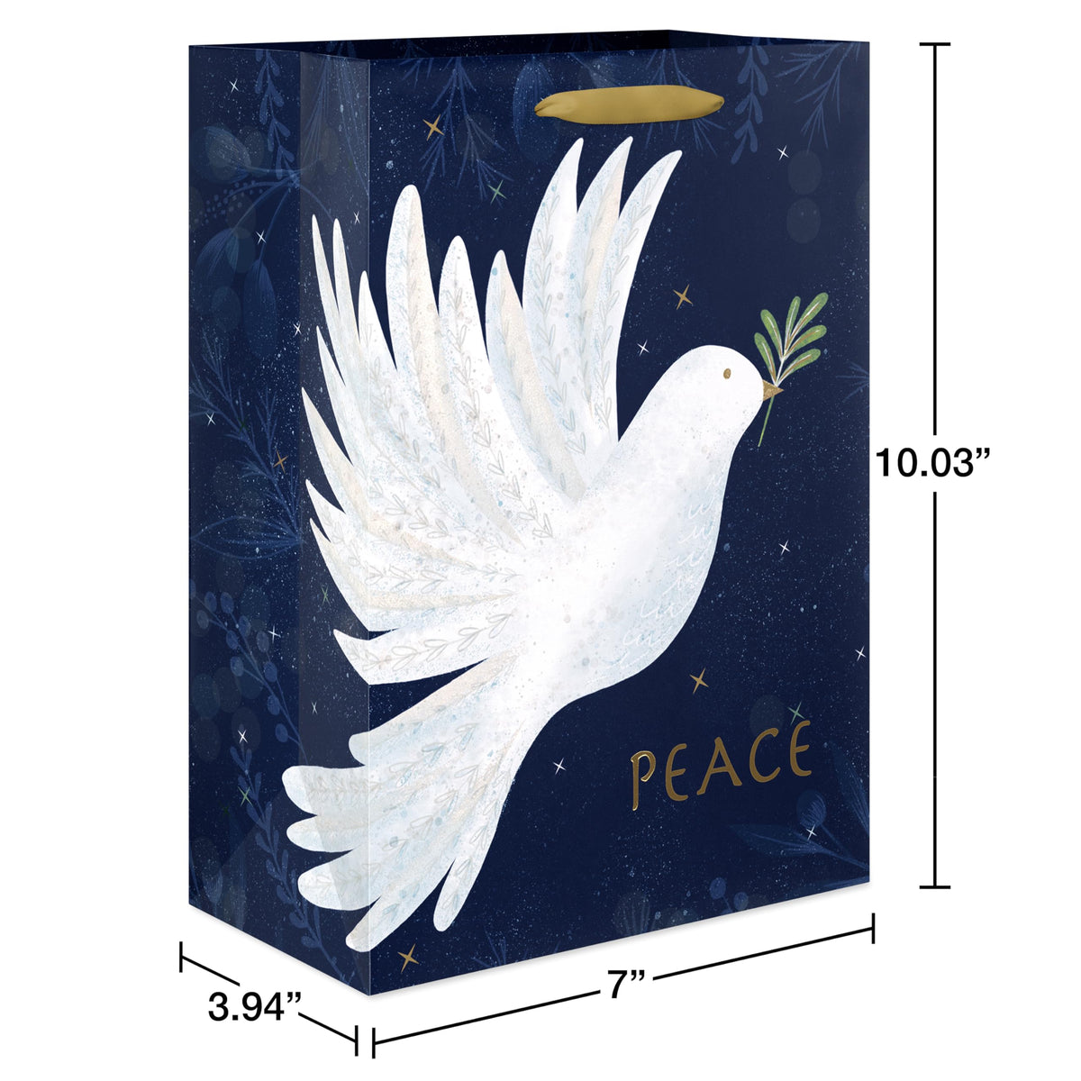 Navy and White Nativity Christmas Wrapping Paper
