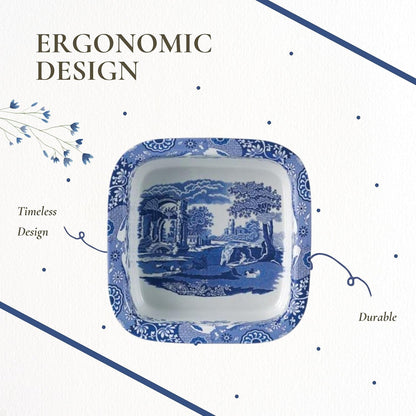 Spode Blue Italian Square Dish, 10 in