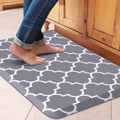 Blue Cushioned Anti-Fatigue Kitchen Mat