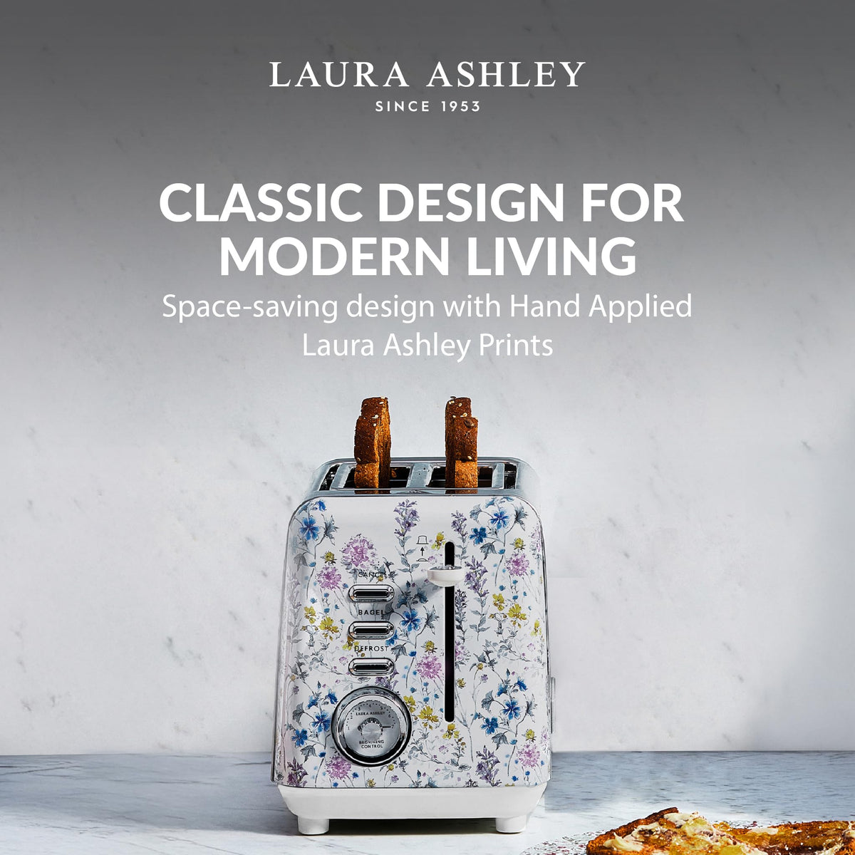 Laura Ashley Wide Slot 2-Slice Toaster