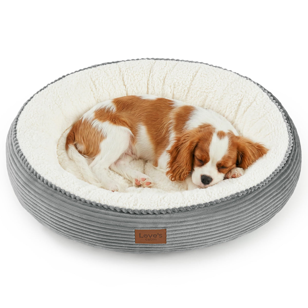 Royal Blue Round Donut Pet Bed