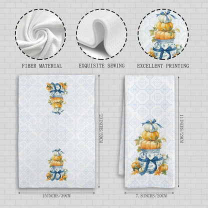 Chinoiserie Waffle Kitchen Towels, 16 x 24 Inch